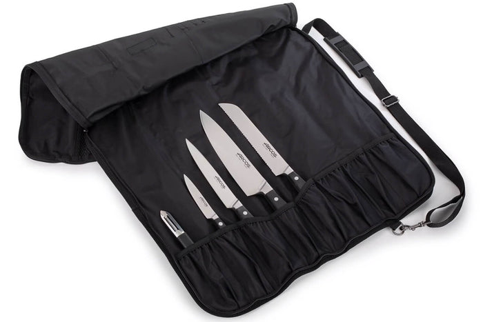 Trousse 8 places Arcos & Euro-Toques Manhattan - 4 couteaux forgés + 1 éplucheur