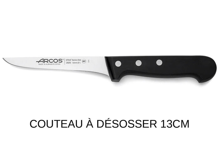 Trousse 8 places Arcos & Euro-Toques Universal + 5 couteaux forgés + 1 éplucheur