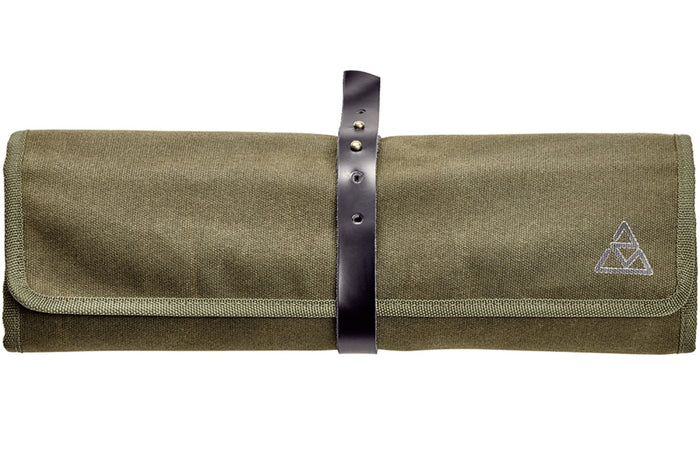 Trousse de cuisinier vide Triangle en toile cirée kaki 45 x 35,5cm