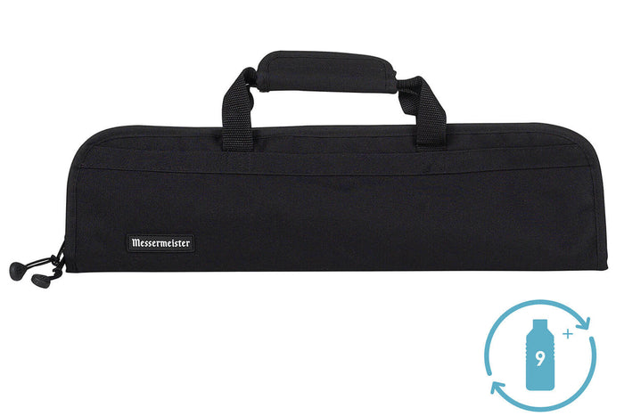 Trousse vide noire 5 emplacements en bouteille recyclée Messermeister Preservation