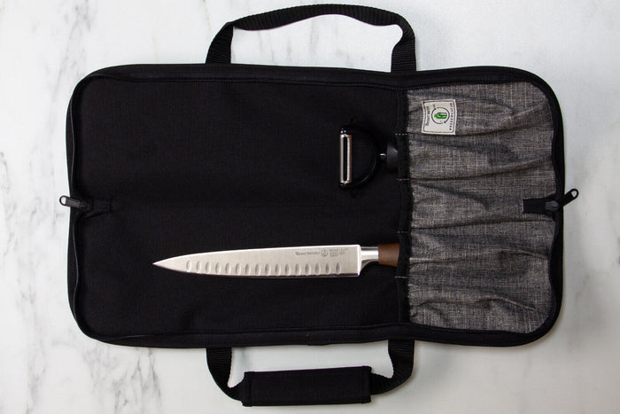 Trousse vide noire 5 emplacements en bouteille recyclée Messermeister Preservation