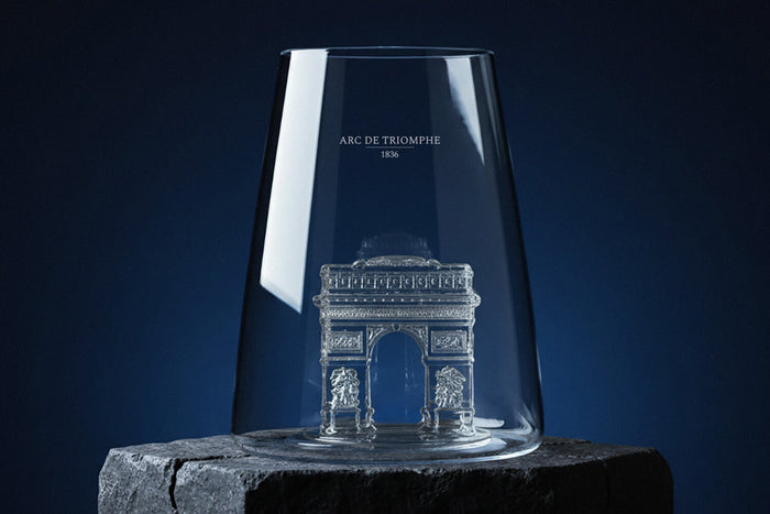 Verre à spiritueux long Alaskan Maker Iconic Monuments Arc de Triomphe en verre cristallin