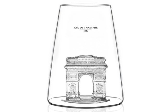 Verre à spiritueux long Alaskan Maker Iconic Monuments Arc de Triomphe en verre cristallin