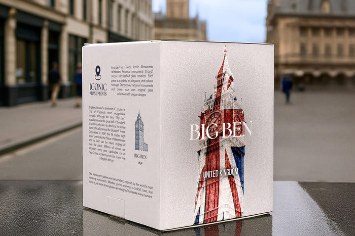 Verre à spiritueux long Alaskan Maker Iconic Monuments Big Ben en verre cristallin