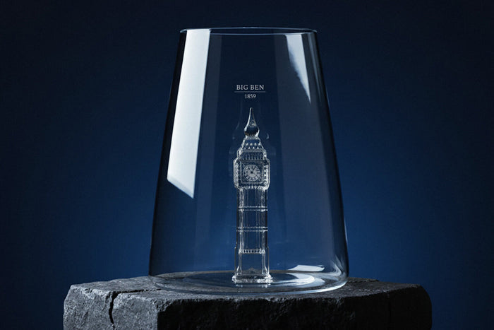 Verre à spiritueux long Alaskan Maker Iconic Monuments Big Ben en verre cristallin