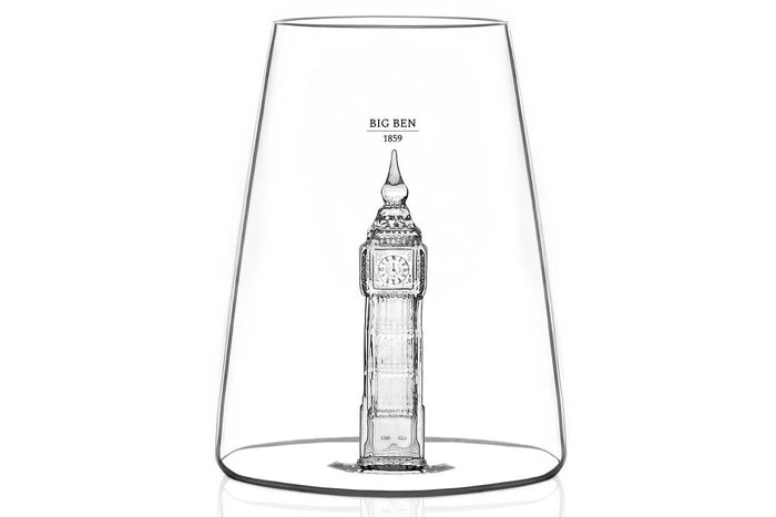 Verre à spiritueux long Alaskan Maker Iconic Monuments Big Ben en verre cristallin