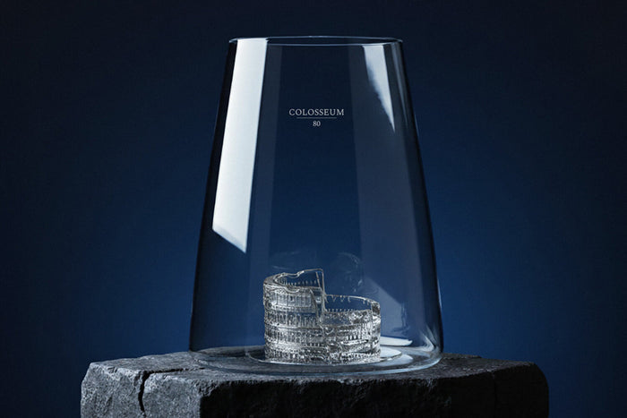 Verre à spiritueux long Alaskan Maker Iconic Monuments Colisée de Rome en verre cristallin