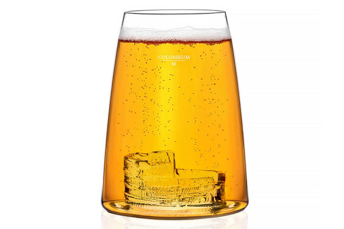 Verre à spiritueux long Alaskan Maker Iconic Monuments Colisée de Rome en verre cristallin