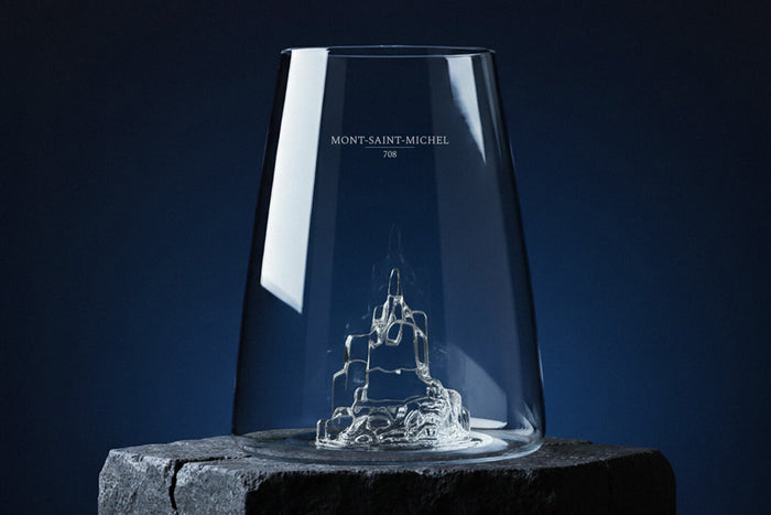 Verre à spiritueux long Alaskan Maker Iconic Monuments Mont Saint-Michel en verre cristallin