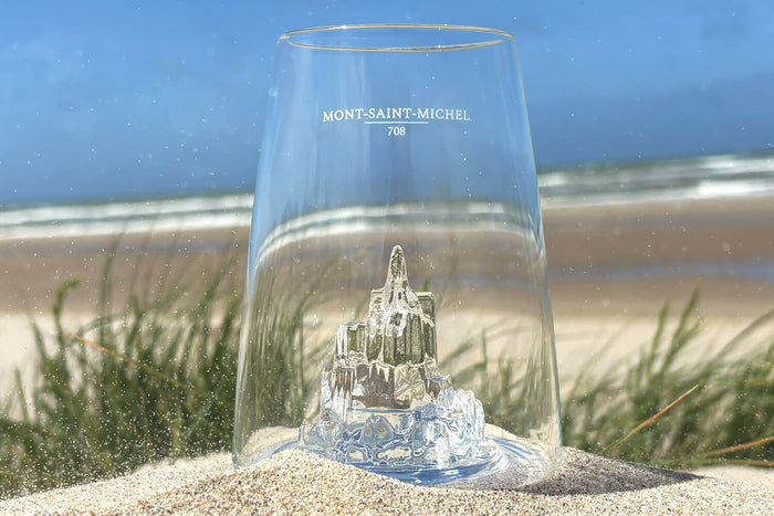 Verre à spiritueux long Alaskan Maker Iconic Monuments Mont Saint-Michel en verre cristallin