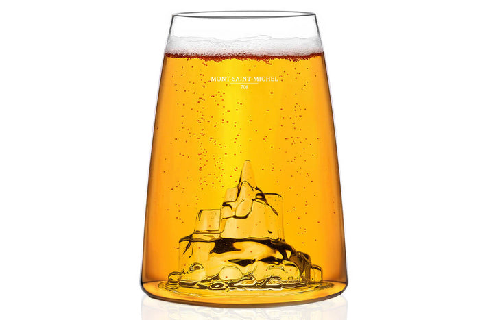 Verre à spiritueux long Alaskan Maker Iconic Monuments Mont Saint-Michel en verre cristallin