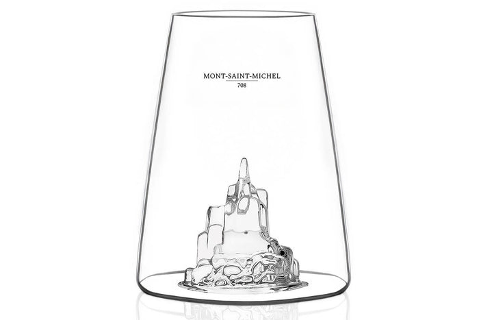 Verre à spiritueux long Alaskan Maker Iconic Monuments Mont Saint-Michel en verre cristallin