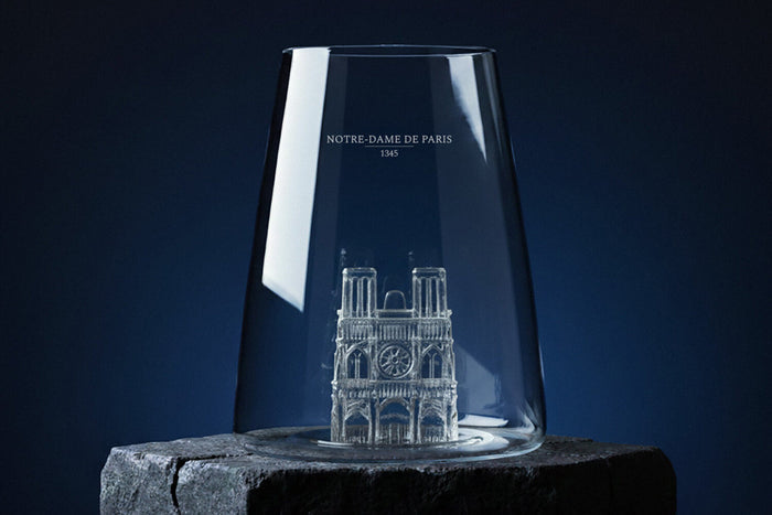 Verre à spiritueux long Alaskan Maker Iconic Monuments Notre Dame de Paris en verre cristallin