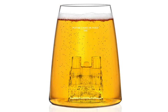 Verre à spiritueux long Alaskan Maker Iconic Monuments Notre Dame de Paris en verre cristallin