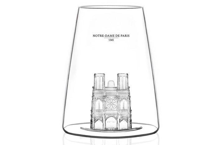 Verre à spiritueux long Alaskan Maker Iconic Monuments Notre Dame de Paris en verre cristallin