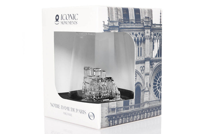 Verre à spiritueux long Alaskan Maker Iconic Monuments Notre Dame de Paris en verre cristallin