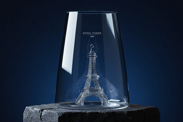 Verre à spiritueux long Alaskan Maker Iconic Monuments Tour Eiffel en verre cristallin