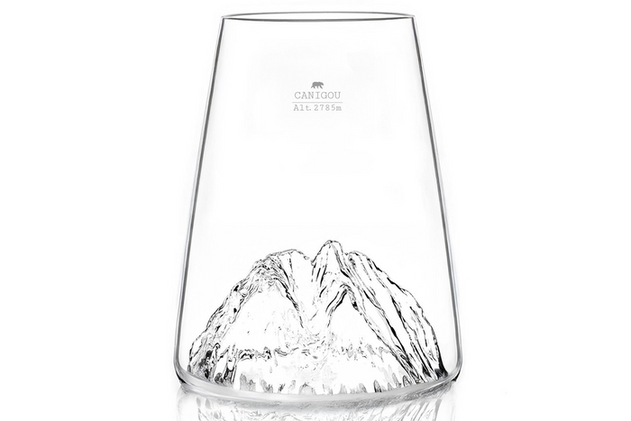 Verre à spiritueux long Alaskan Maker Topographic Canigou en verre cristallin