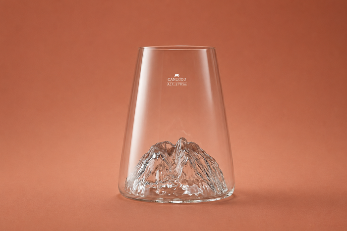 Verre à spiritueux long Alaskan Maker Topographic Canigou en verre cristallin