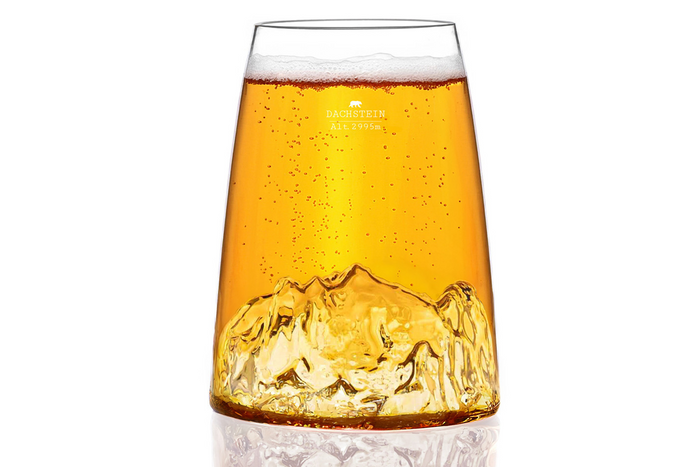 Verre à spiritueux long Alaskan Maker Topographic Dachstein en verre cristallin