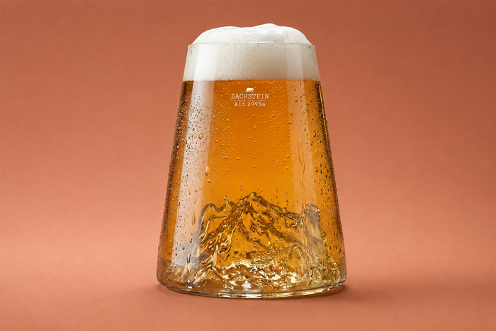Verre à spiritueux long Alaskan Maker Topographic Dachstein en verre cristallin