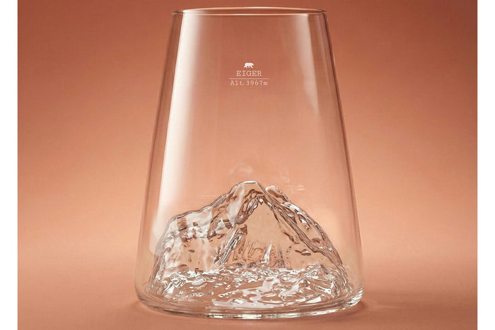 Verre à spiritueux long Alaskan Maker Topographic Eiger en verre cristallin