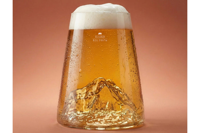 Verre à spiritueux long Alaskan Maker Topographic Eiger en verre cristallin