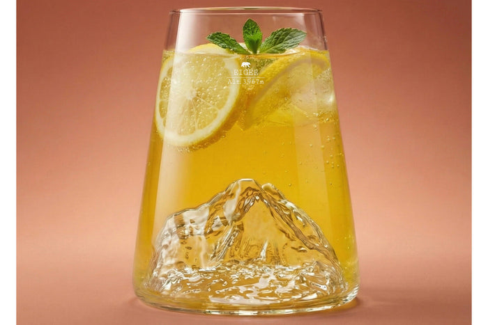 Verre à spiritueux long Alaskan Maker Topographic Eiger en verre cristallin