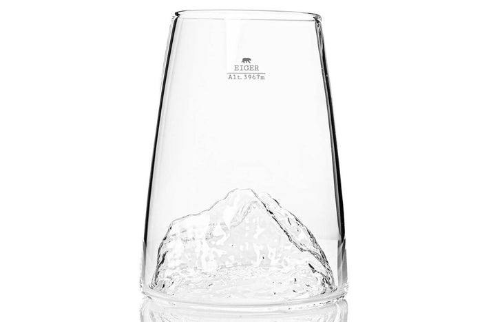 Verre à spiritueux long Alaskan Maker Topographic Eiger en verre cristallin