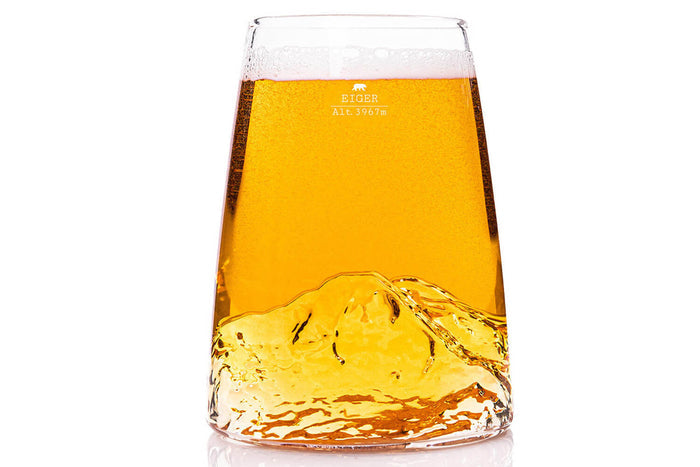 Verre à spiritueux long Alaskan Maker Topographic Eiger en verre cristallin