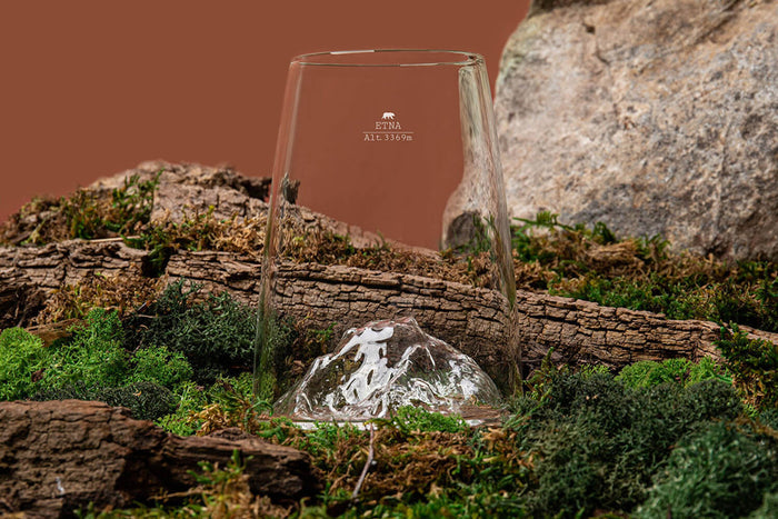 Verre à spiritueux long Alaskan Maker Topographic Etna en verre cristallin