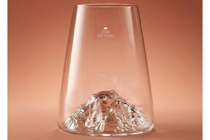 Verre à spiritueux long Alaskan Maker Topographic Etna en verre cristallin