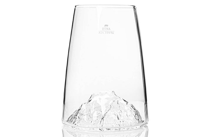 Verre à spiritueux long Alaskan Maker Topographic Etna en verre cristallin