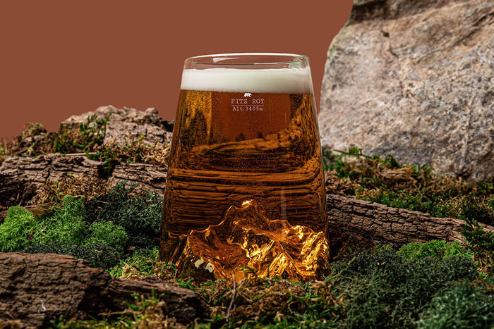 Verre à spiritueux long Alaskan Maker Topographic Fitz Roy en verre cristallin