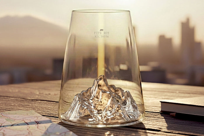 Verre à spiritueux long Alaskan Maker Topographic Fitz Roy en verre cristallin