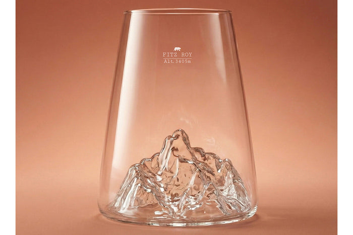 Verre à spiritueux long Alaskan Maker Topographic Fitz Roy en verre cristallin