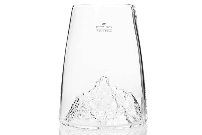 Verre à spiritueux long Alaskan Maker Topographic Fitz Roy en verre cristallin
