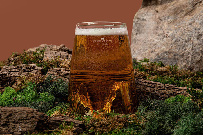 Verre à spiritueux long Alaskan Maker Topographic Grand Canyon en verre cristallin