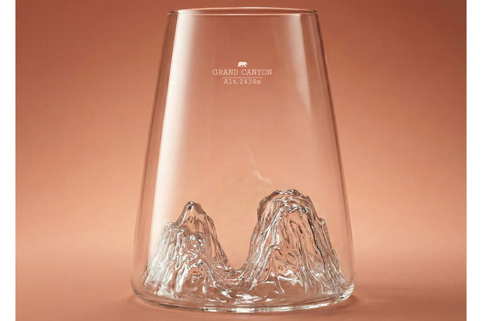 Verre à spiritueux long Alaskan Maker Topographic Grand Canyon en verre cristallin