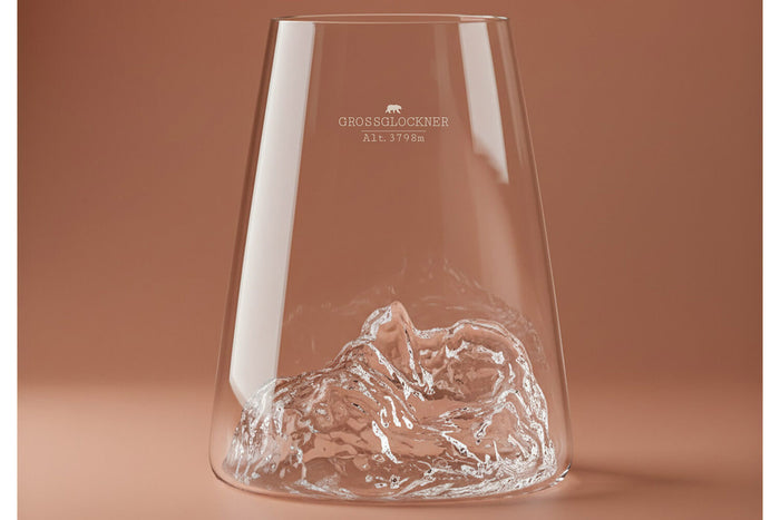 Verre à spiritueux long Alaskan Maker Topographic Grossglockner en verre cristallin