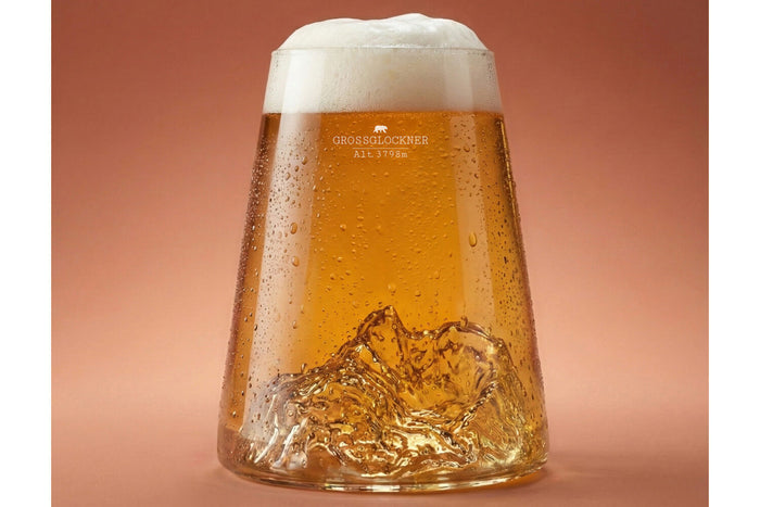 Verre à spiritueux long Alaskan Maker Topographic Grossglockner en verre cristallin