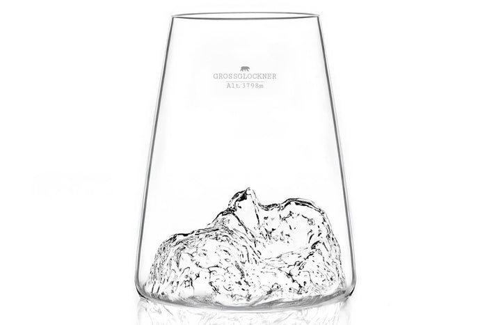 Verre à spiritueux long Alaskan Maker Topographic Grossglockner en verre cristallin