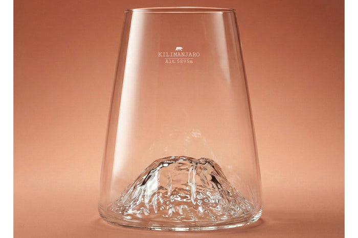 Verre à spiritueux long Alaskan Maker Topographic Kilimanjaro en verre cristallin