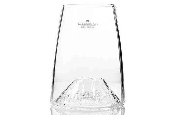 Verre à spiritueux long Alaskan Maker Topographic Kilimanjaro en verre cristallin