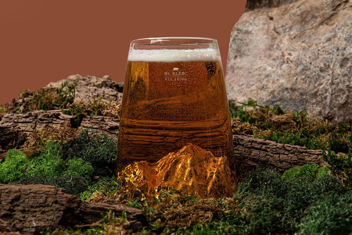 Verre à spiritueux long Alaskan Maker Topographic Mont Blanc en verre cristallin