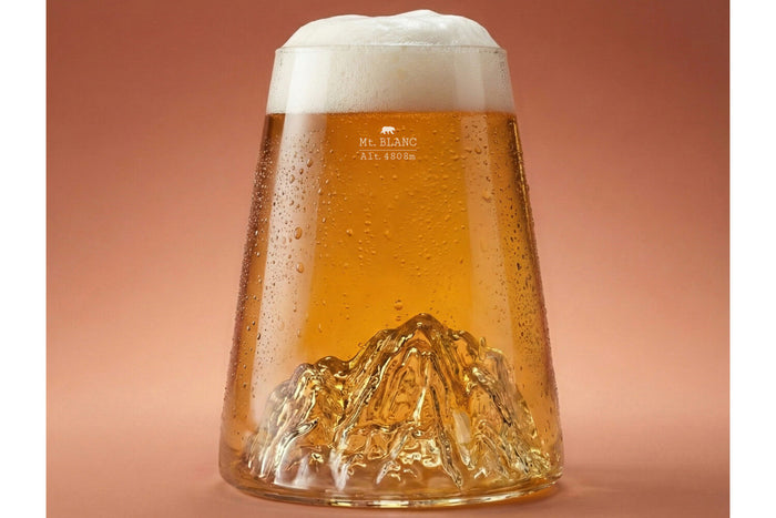 Verre à spiritueux long Alaskan Maker Topographic Mont Blanc en verre cristallin