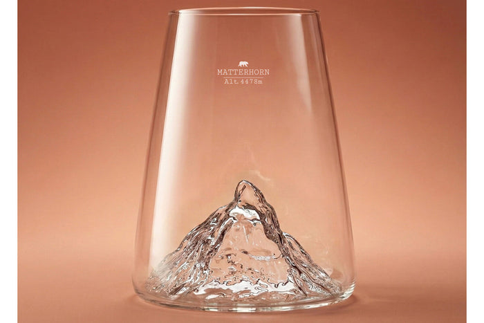 Verre à spiritueux long Alaskan Maker Topographic Mont Cervin en verre cristallin