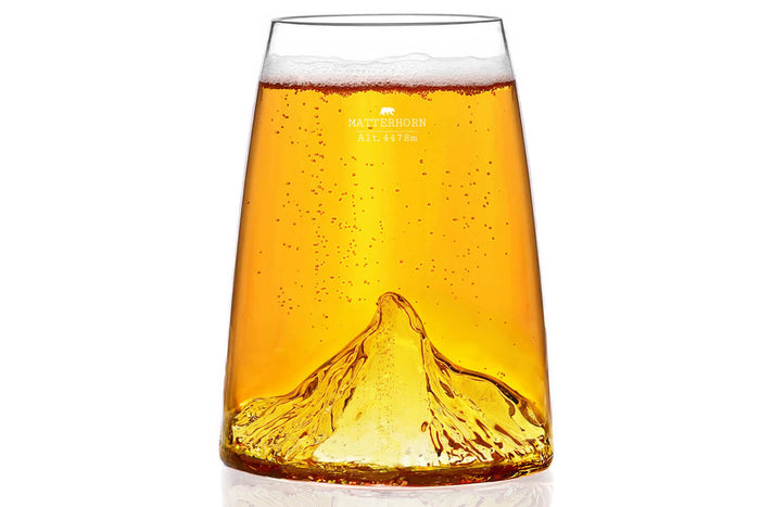 Verre à spiritueux long Alaskan Maker Topographic Mont Cervin en verre cristallin