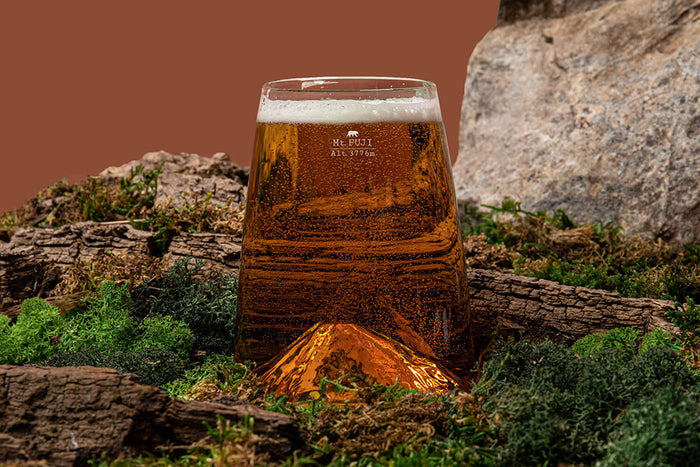 Verre à spiritueux long Alaskan Maker Topographic Mont Fuji en verre cristallin