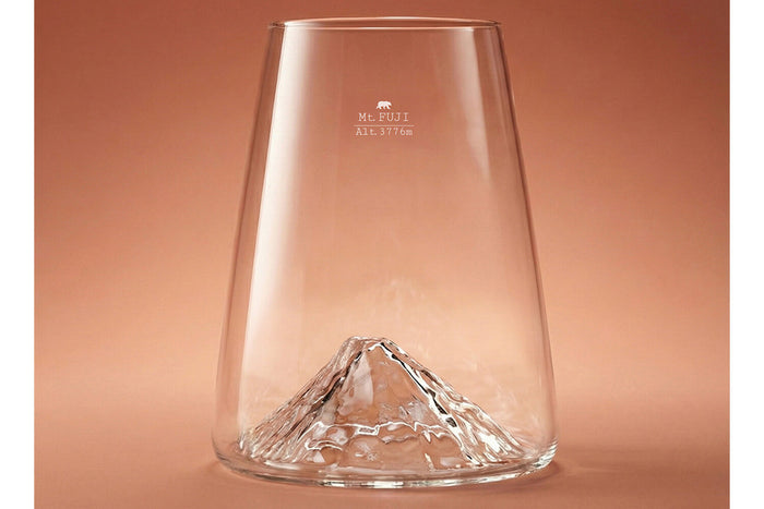 Verre à spiritueux long Alaskan Maker Topographic Mont Fuji en verre cristallin